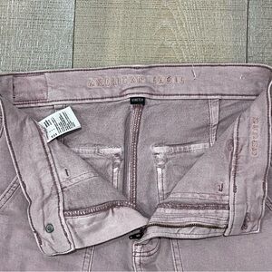 Deep purple mid rise skater jeans